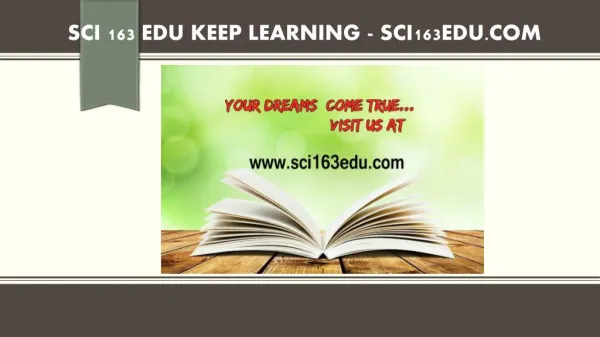 SCI 163 EDU Keep Learning /sci163edu.com