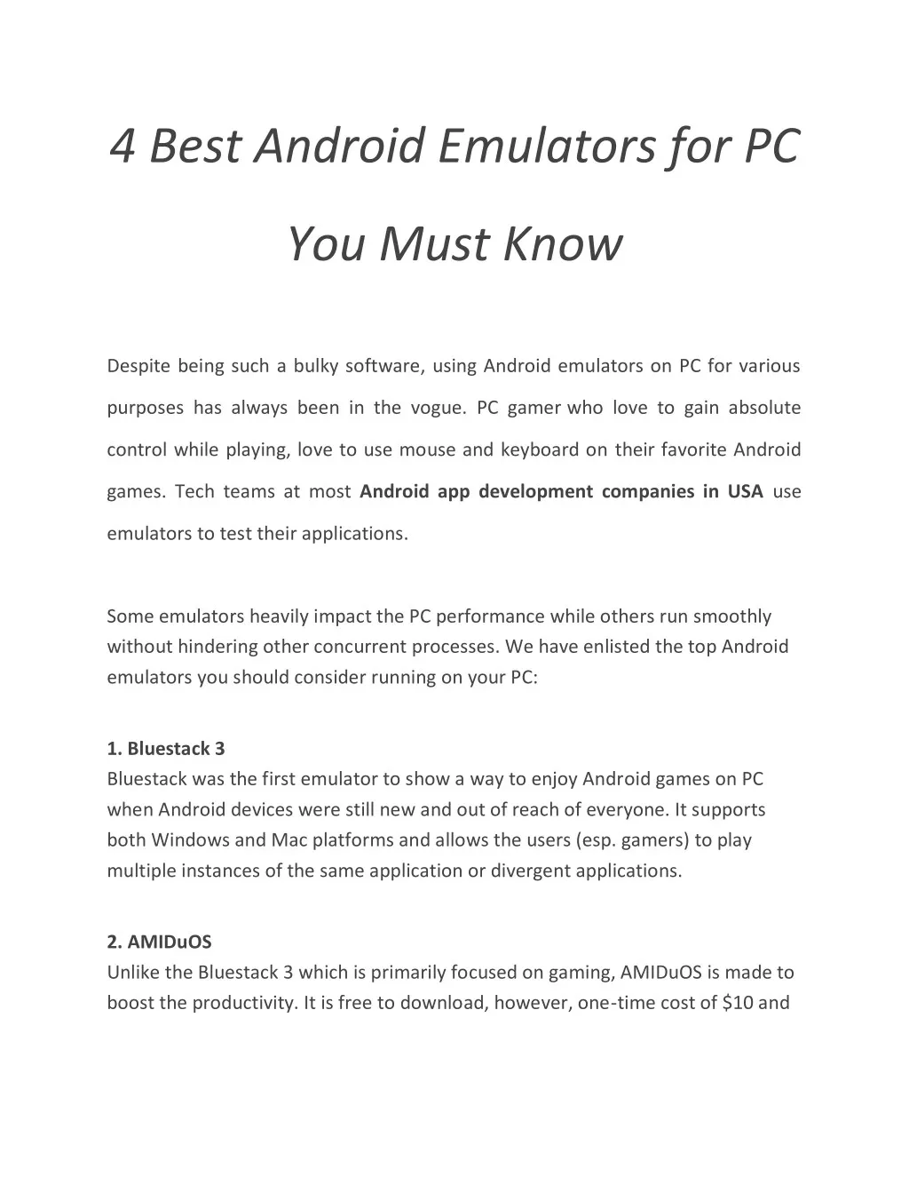 4 best android emulators for pc