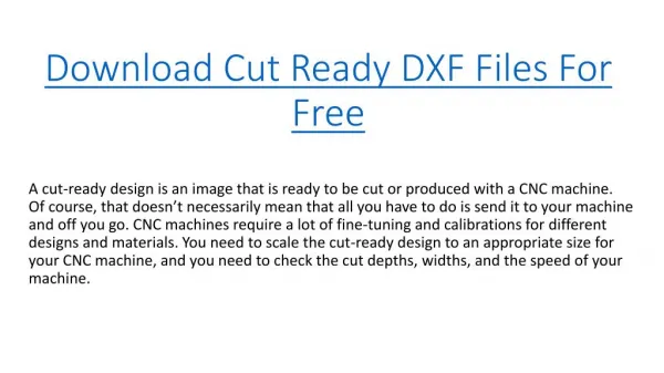 Download cut ready DXF files online