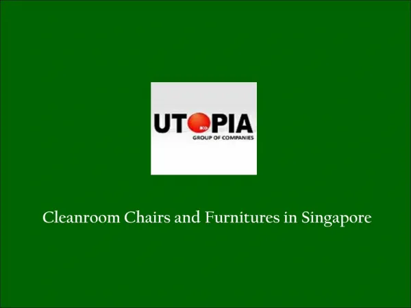 Cleanroom Chairs & Furnitures Singapore