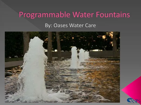 Programmable Water Fountains
