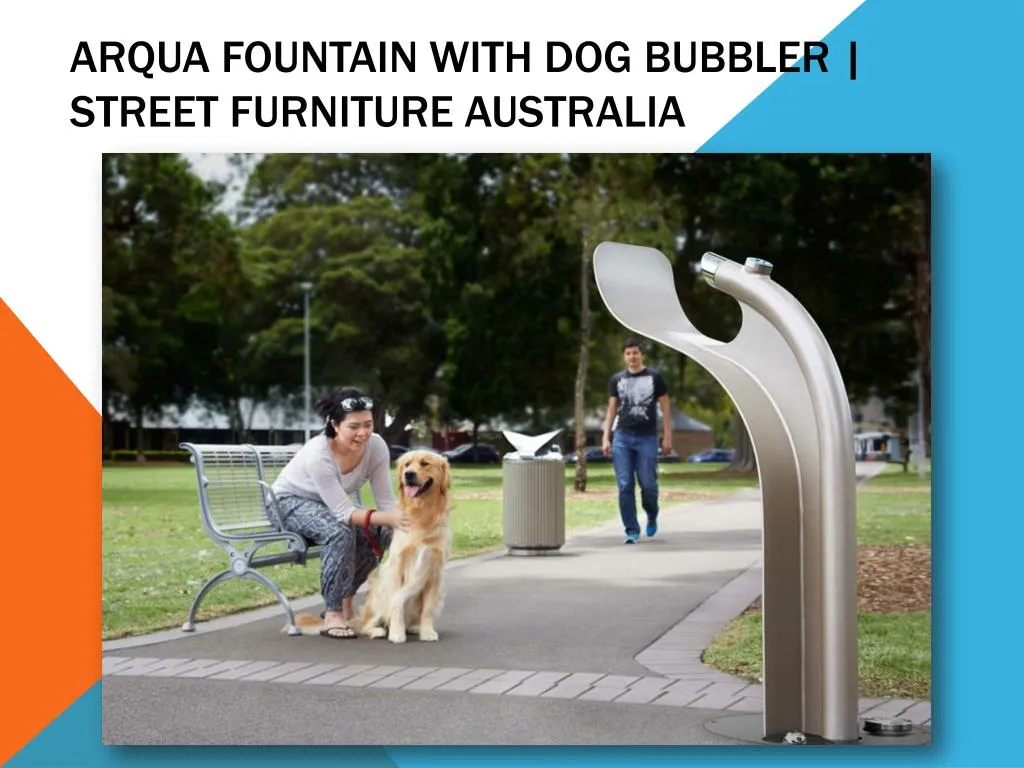 arqua fountain with dog bubbler s treet f urniture a ustralia