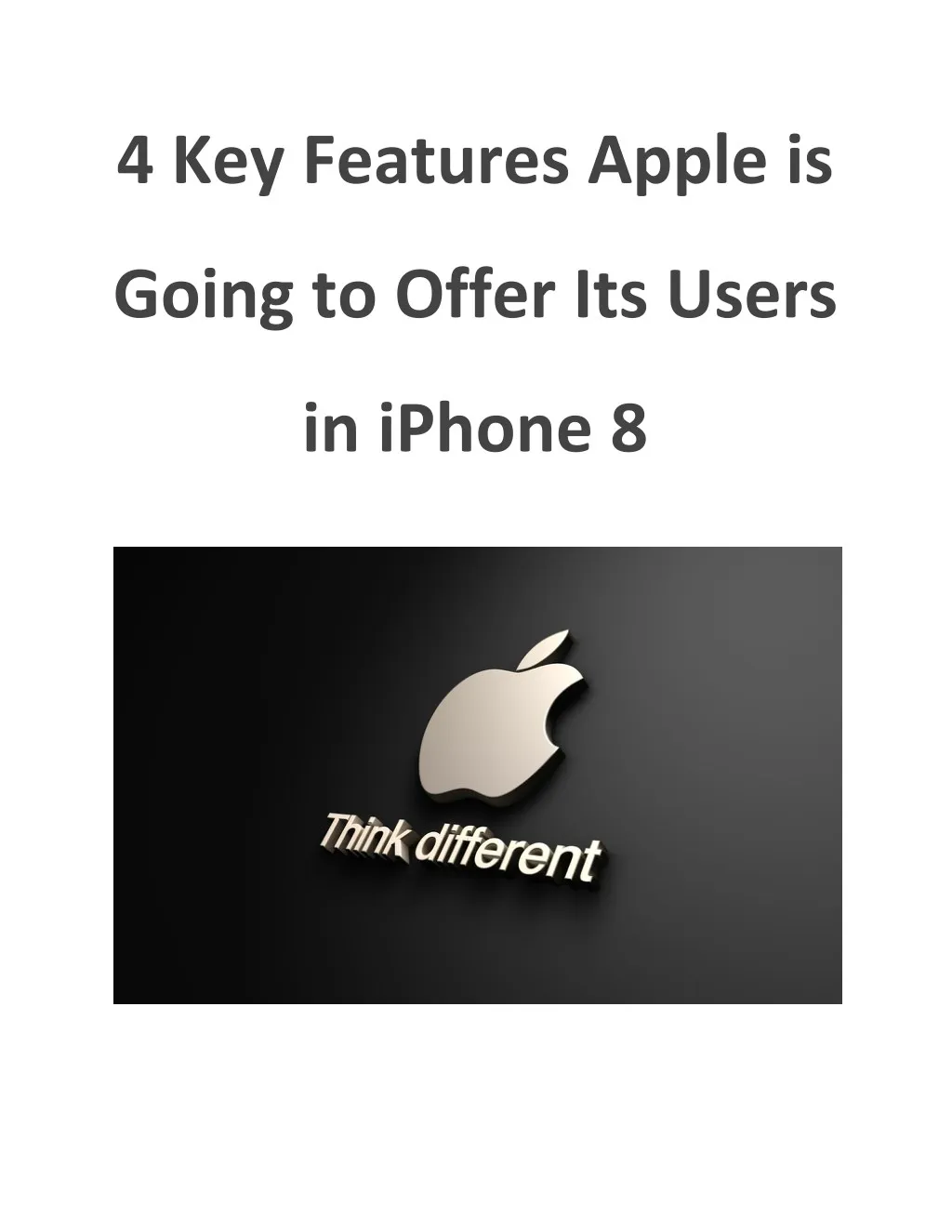 4 key features apple is