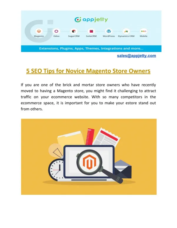 5 SEO Tips for Novice Magento Store Owners