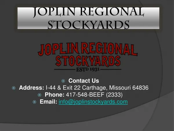 Joplinstockyards - Cattle for Sales, How to Buy, Sell Cattle