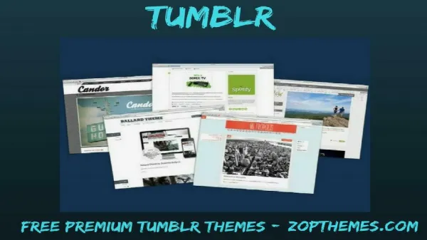 Free Tumblr Template - Free Premium Tumblr Themes from Zopthemes