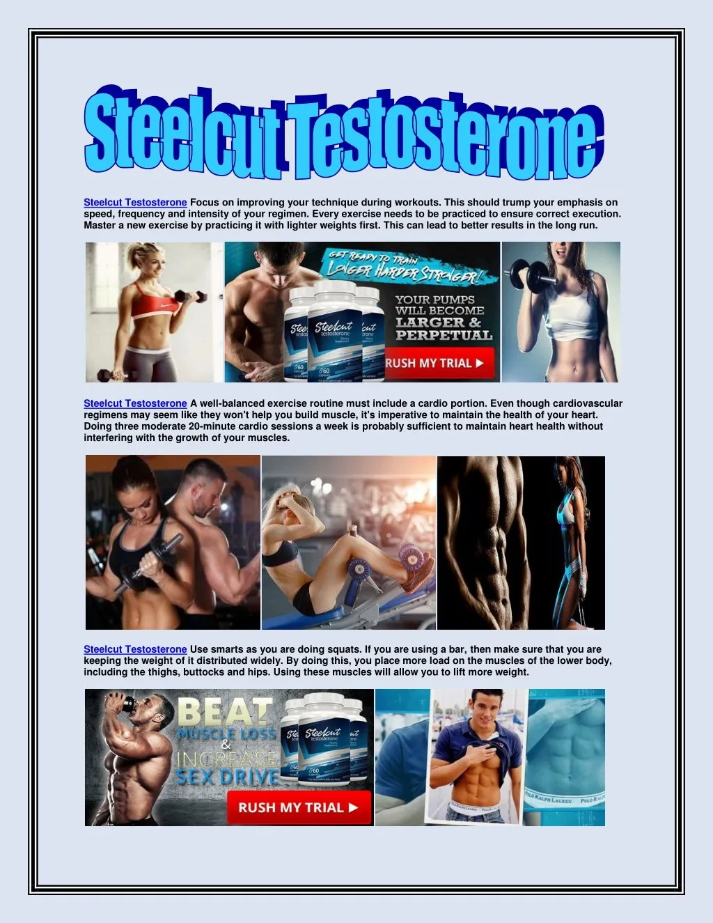 steelcut testosterone focus on improving your