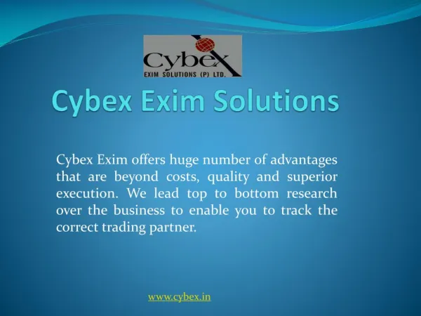 Cybex Exim Solutions Import-Export Data