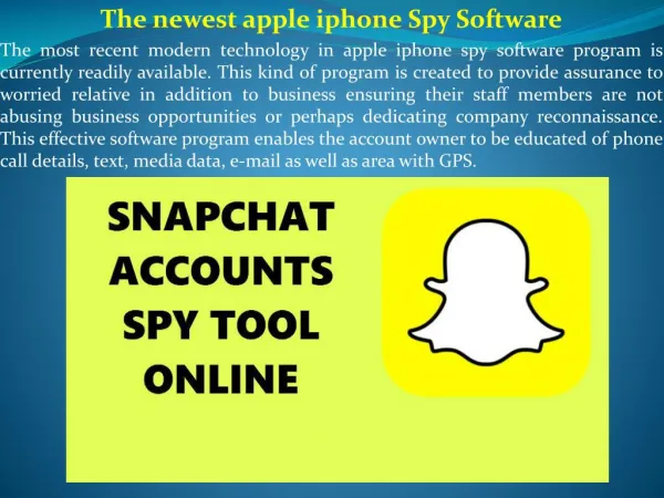 The newest apple iphone Spy Software