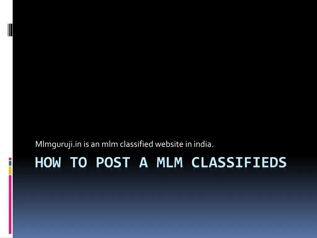 mlmguruji in is an mlm classified website in india