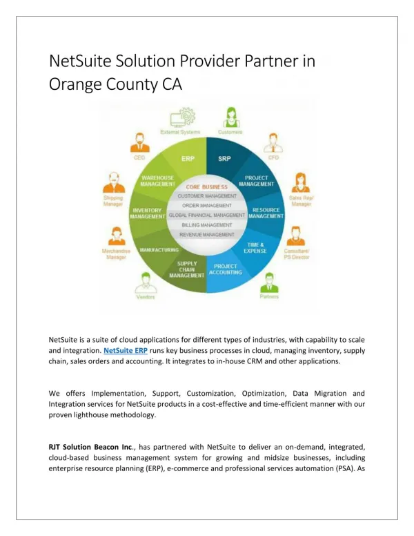 NetSuite Solution Provider Partner in Orange County CA