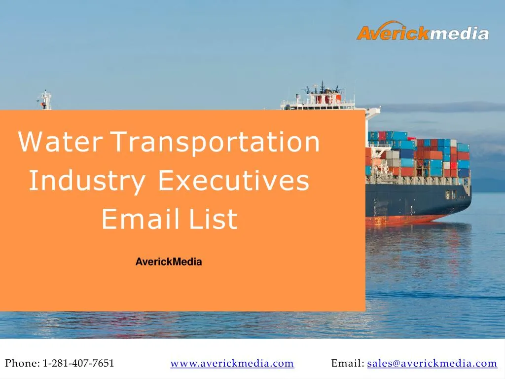 water transportation industry executives email list