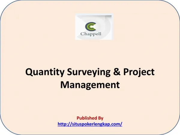 Quantity Surveying & Project Management