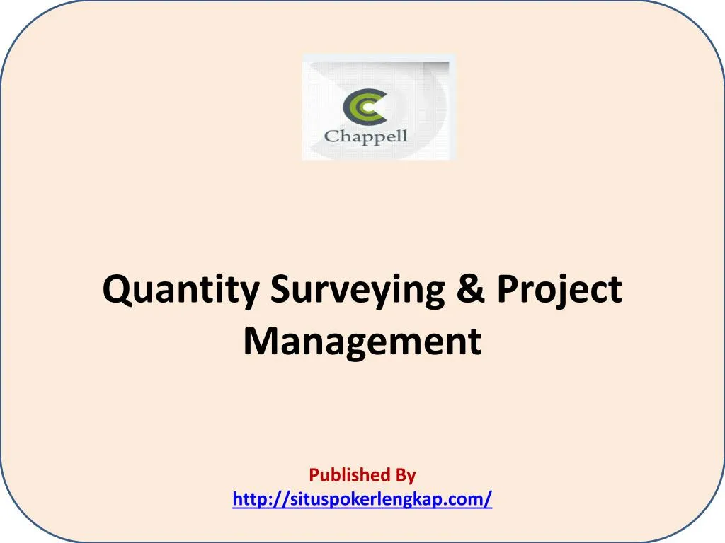 quantity surveying project management published by http situspokerlengkap com