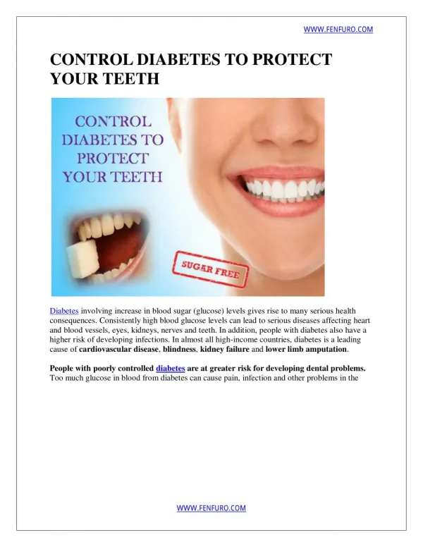 Control Diabetes to Protect Your Teeth