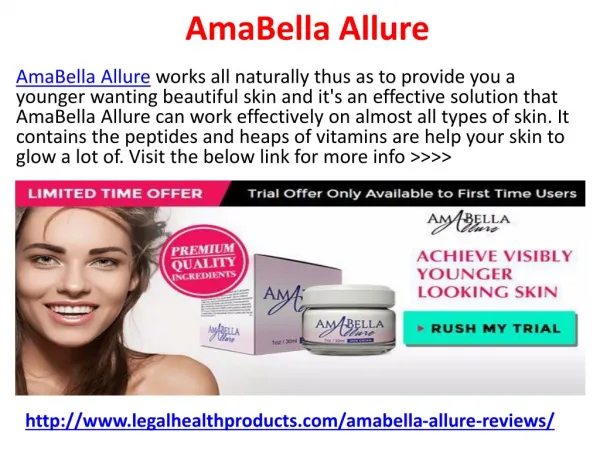 AmaBella Allure Cream Where to Buy and Free Trial