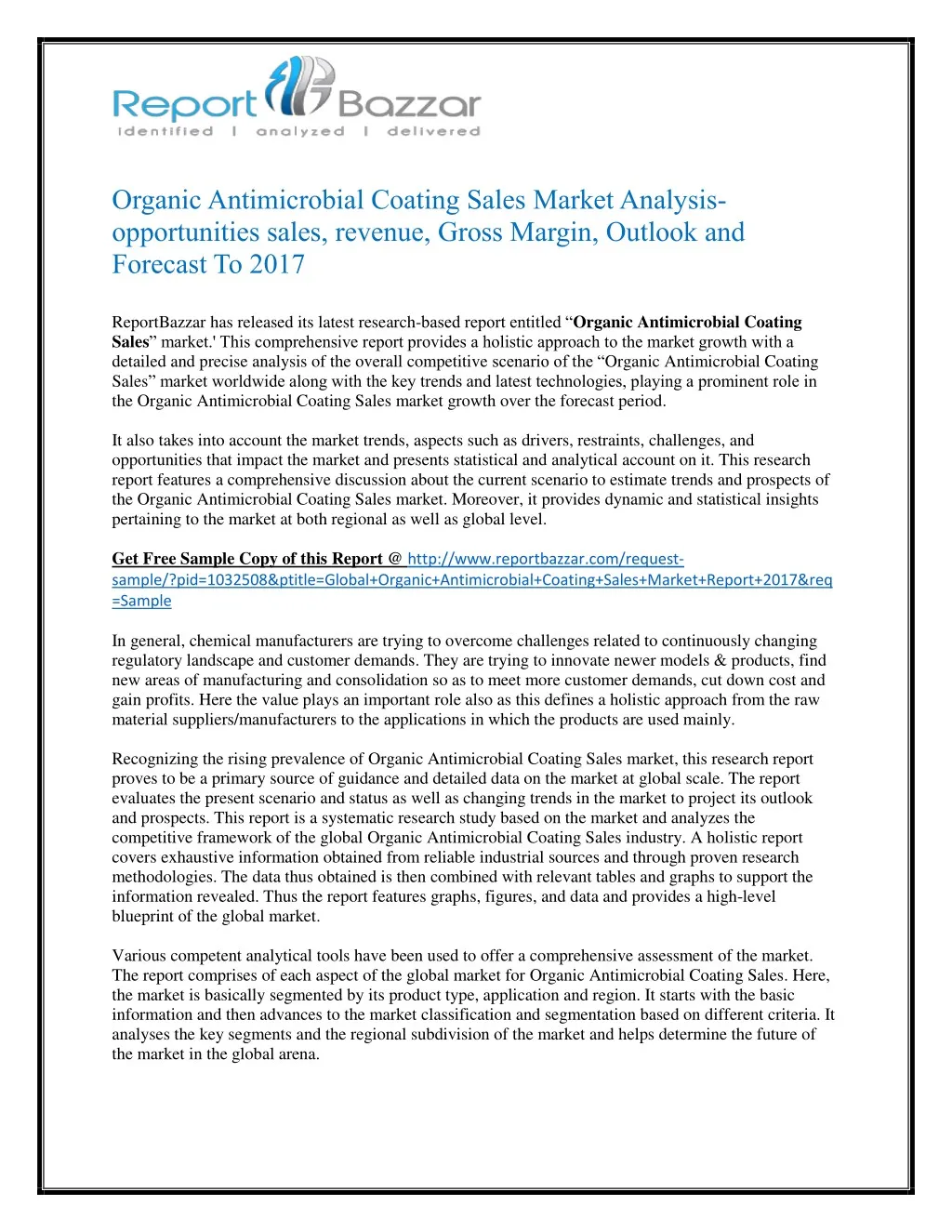 organic antimicrobial coating sales market