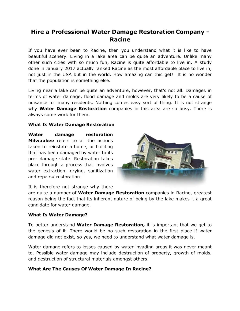 hire a professional water damage restoration