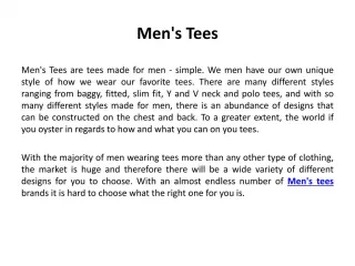 Men's tees - slide 1