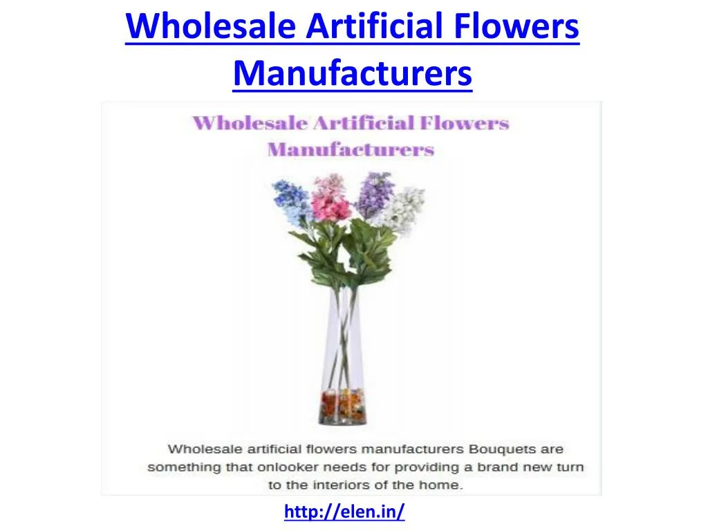 wholesale artificial flowers manufacturers