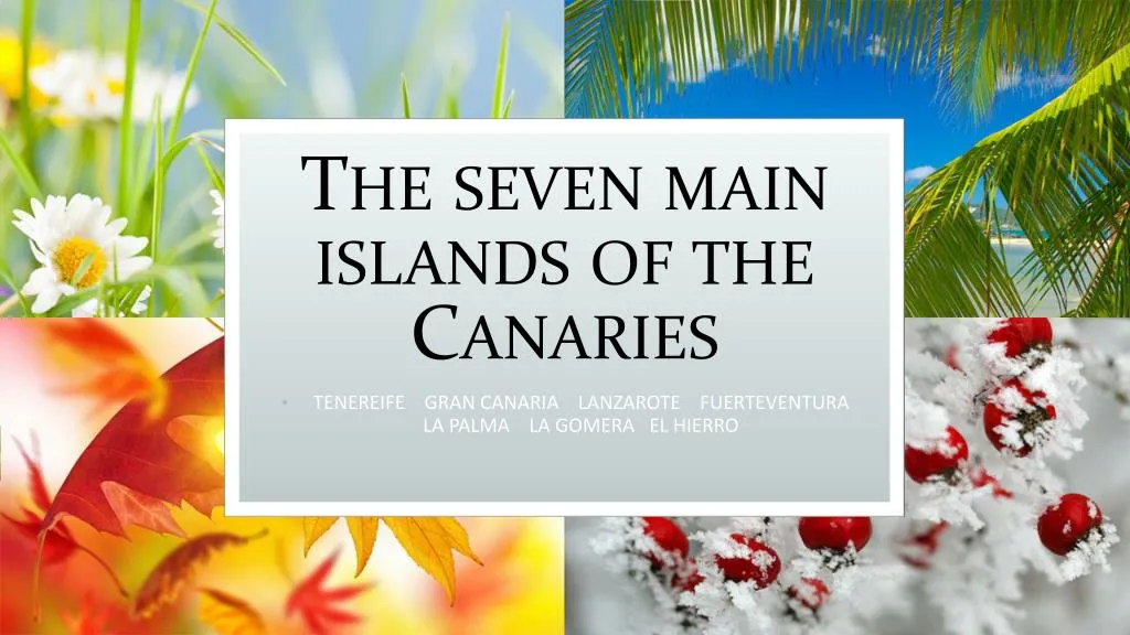 the seven main islands of the canaries