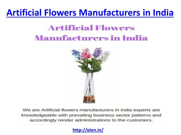 Which is the best artificial flowers manufacturers in India