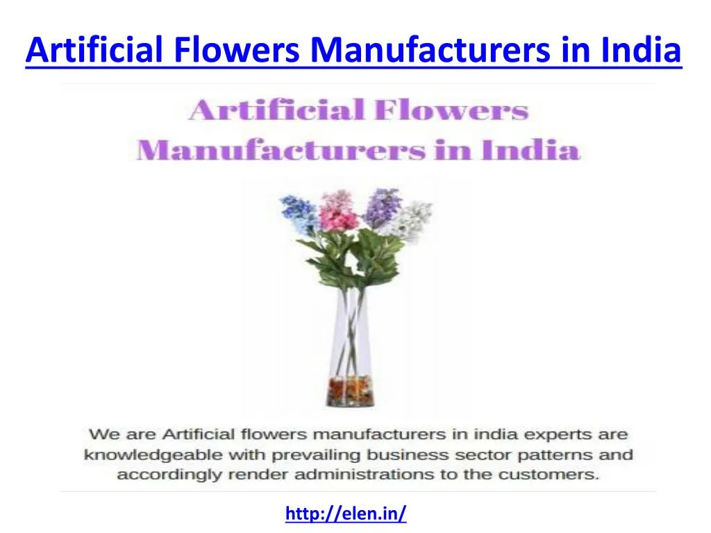 artificial flowers manufacturers in india