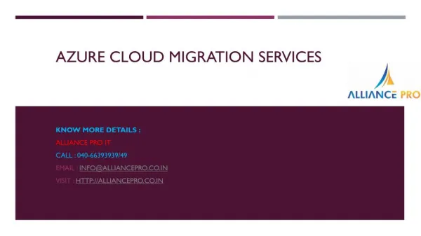 Azure cloud migration solution & cloud computing service