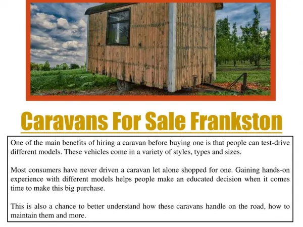 Caravans For Sale Mornington