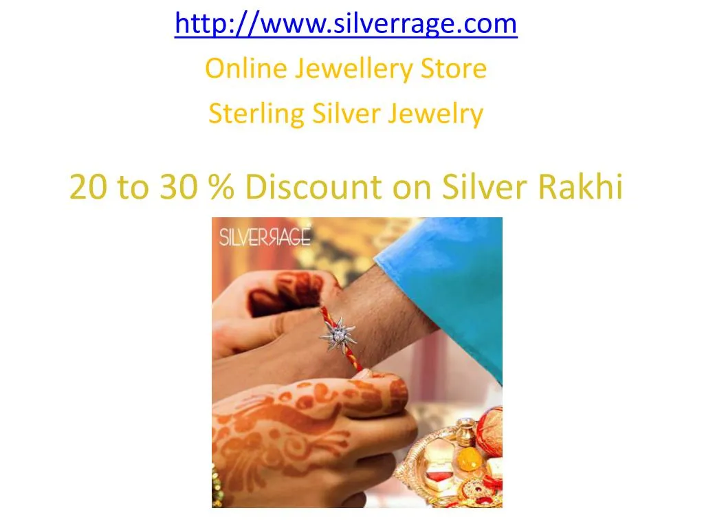 20 to 30 discount on silver rakhi