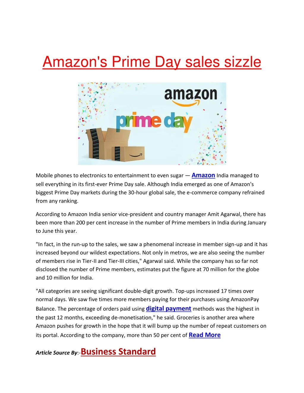 amazon s prime day sales sizzle