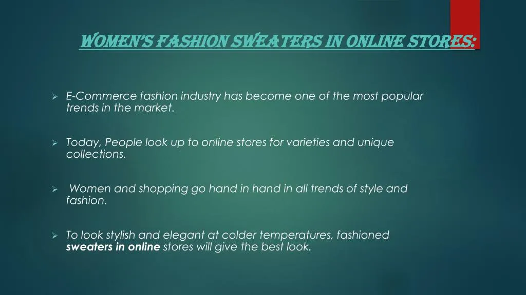 women s fashion sweaters in online stores