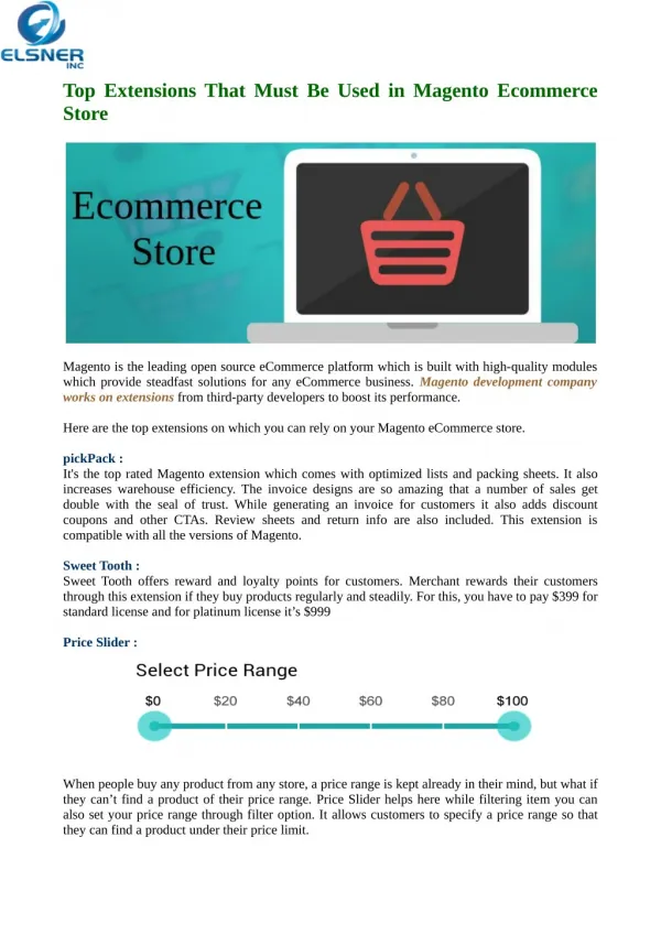 Use Top Five Extensions Must Be Used in Magento Ecommerce Store