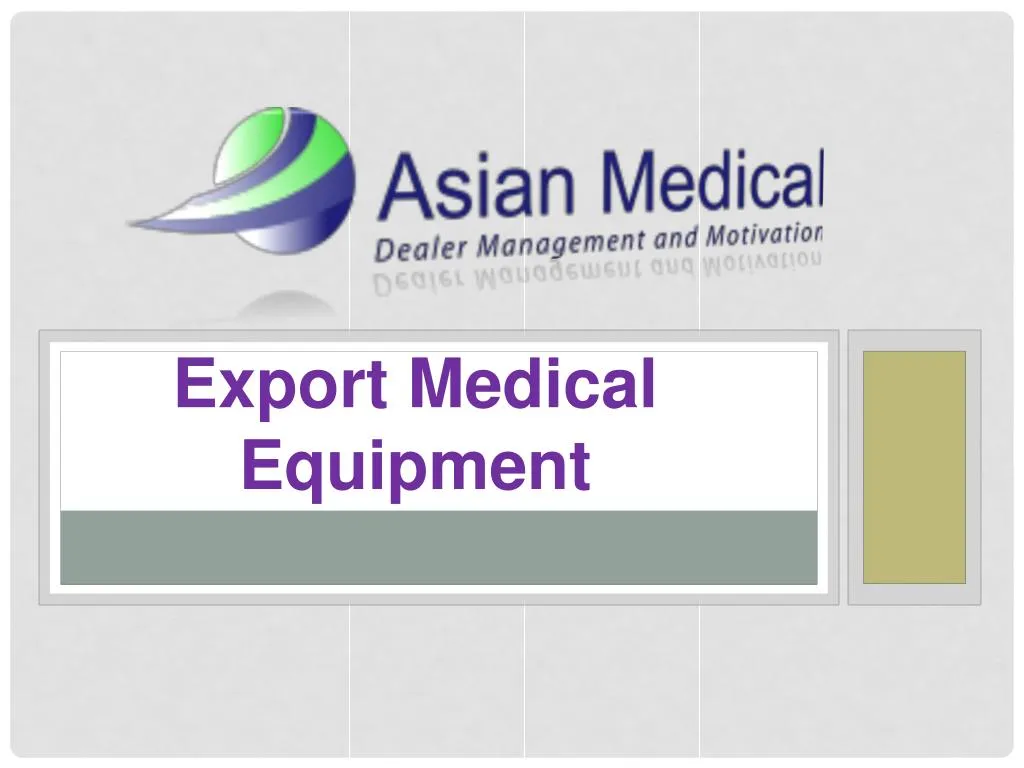 export medical equipment