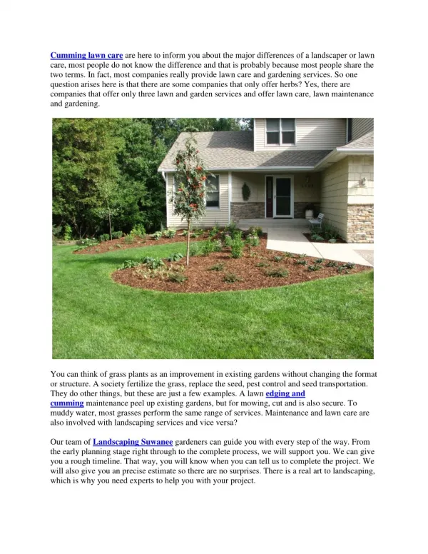 Difference Between Lawn care & Landscaping