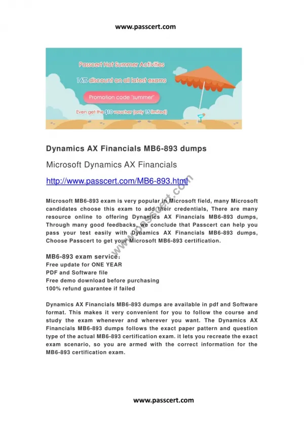 Dynamics AX Financials MB6-893 dumps