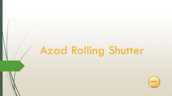 Manufacturer and Supplier of Rolling Shutter in Pune