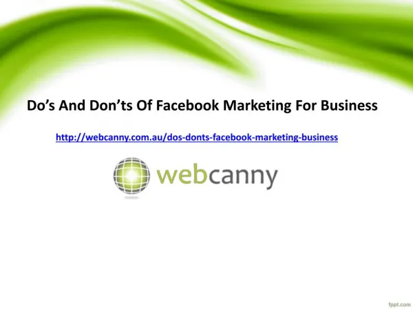 Dos and Donts of Facebook Marketing for Business