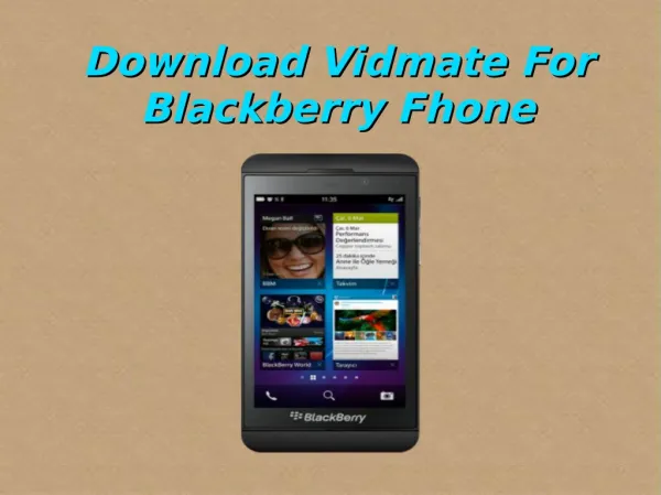 Download Vidmate For Blackberry Fhone