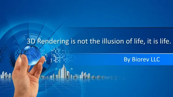 3D Rendering is not the illusion of life, it is life.