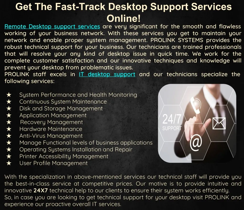 get the fast track desktop support services