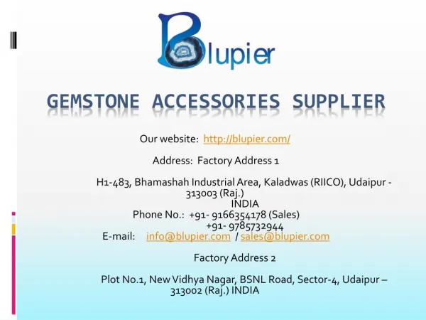 Gemstone Accessories Supplier