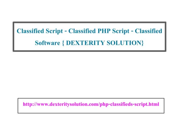 Classified Script - Classified PHP Script - Classified Software