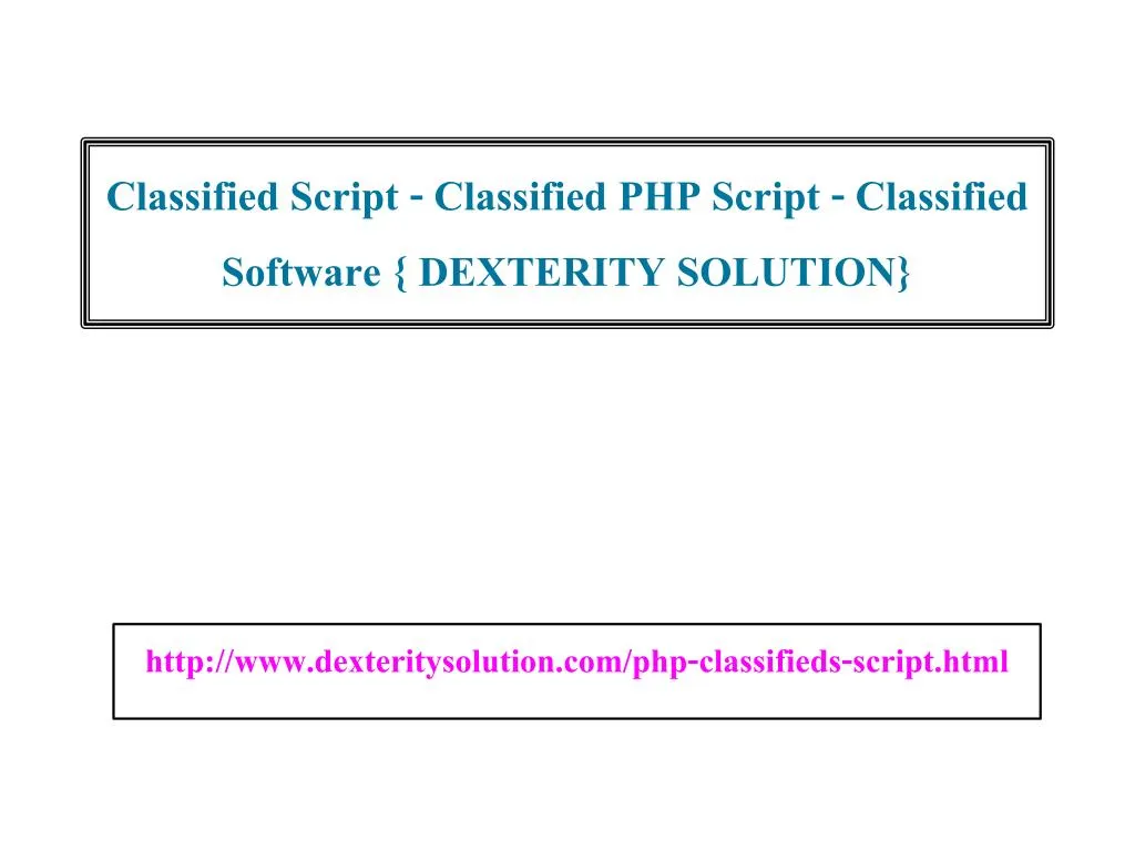 classified script classified php script classified software dexterity solution