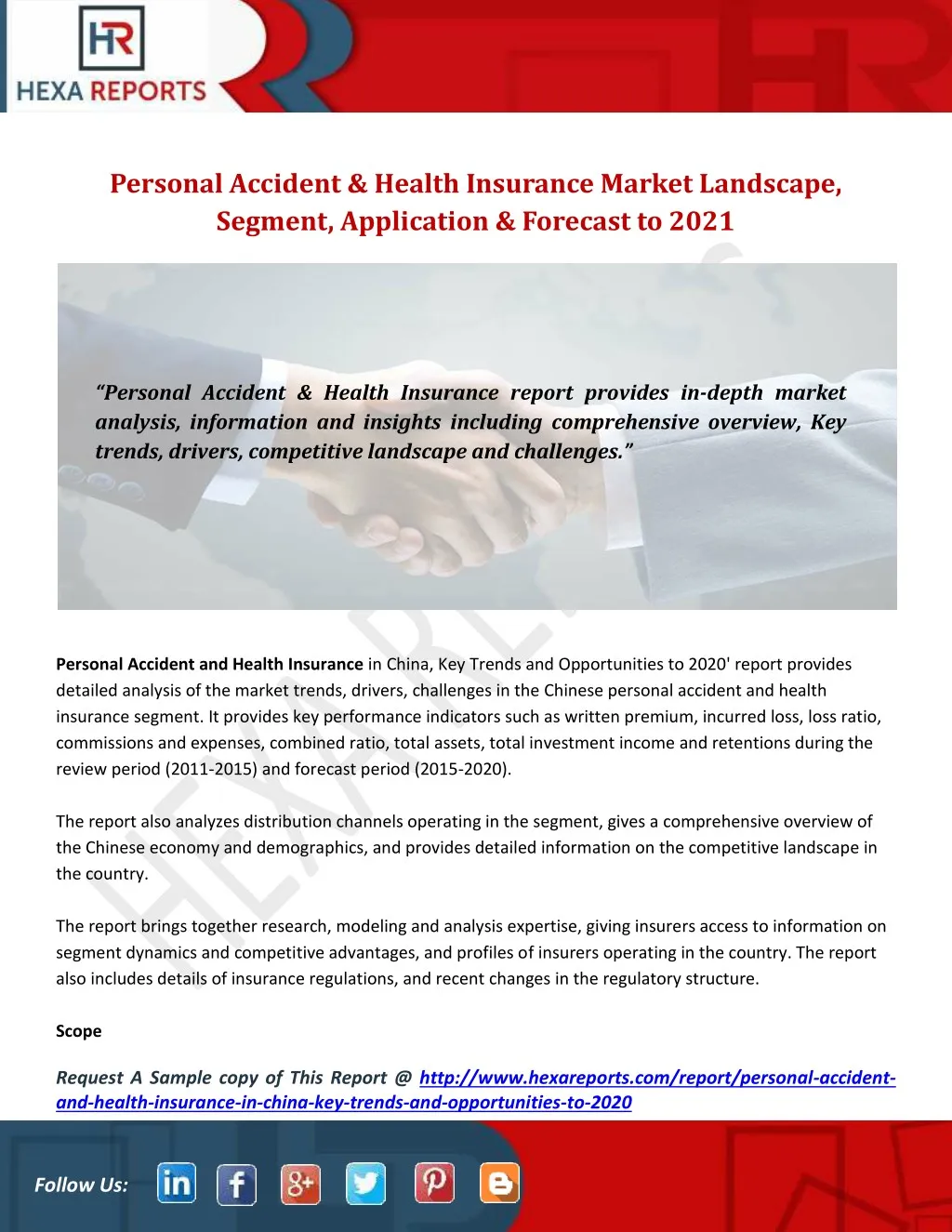 personal accident health insurance market