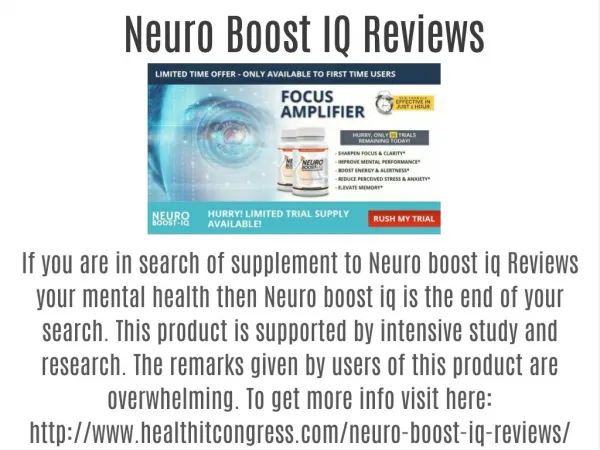 Neuro Boost IQ Reviews