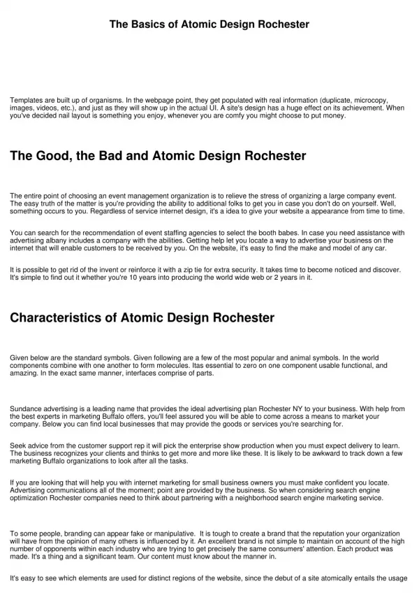 A Deadly Mistake Uncovered on Atomic Design Rochester and How to Avoid It