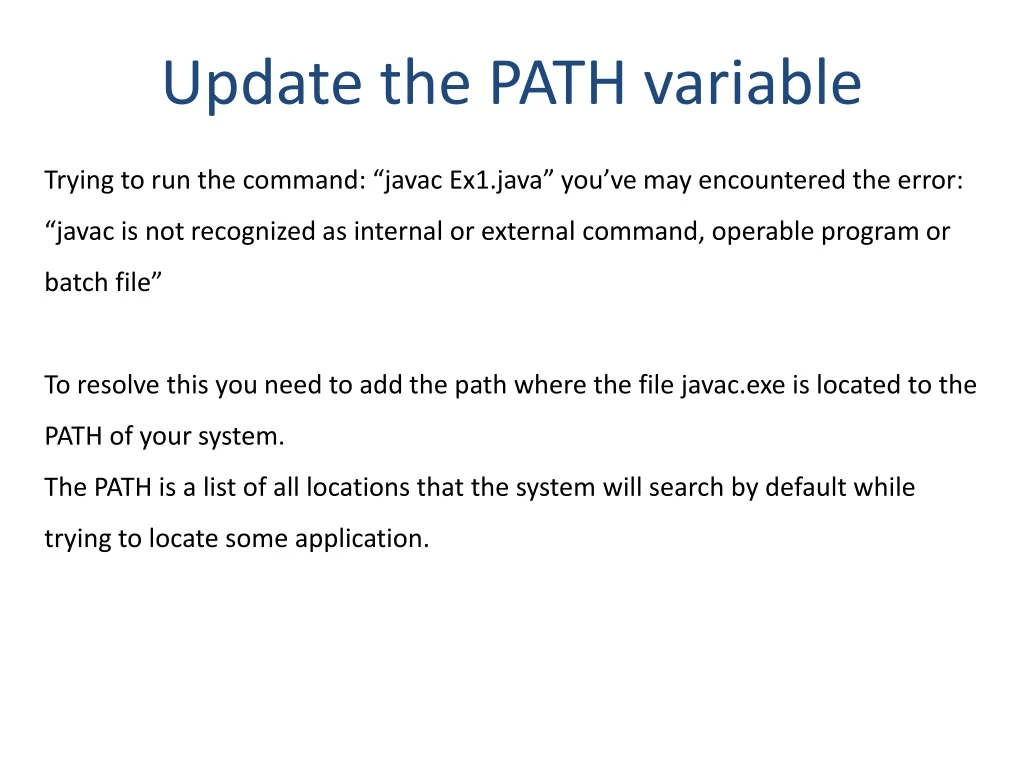 update the path variable
