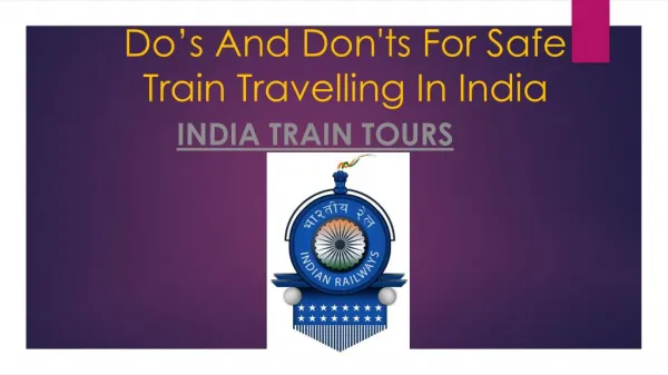 India Train Tours