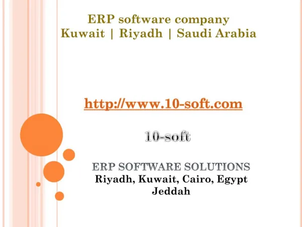 10-Soft Best ERP Software Company in Riyadh